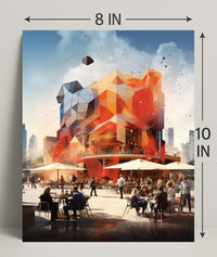 Geometric Urban Oasis Poster