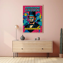 Bold Lincoln Pop Art, Motivational or Quote Poster PosterGoat