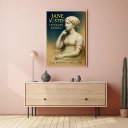 Jane Austen Literary Genius Poster
