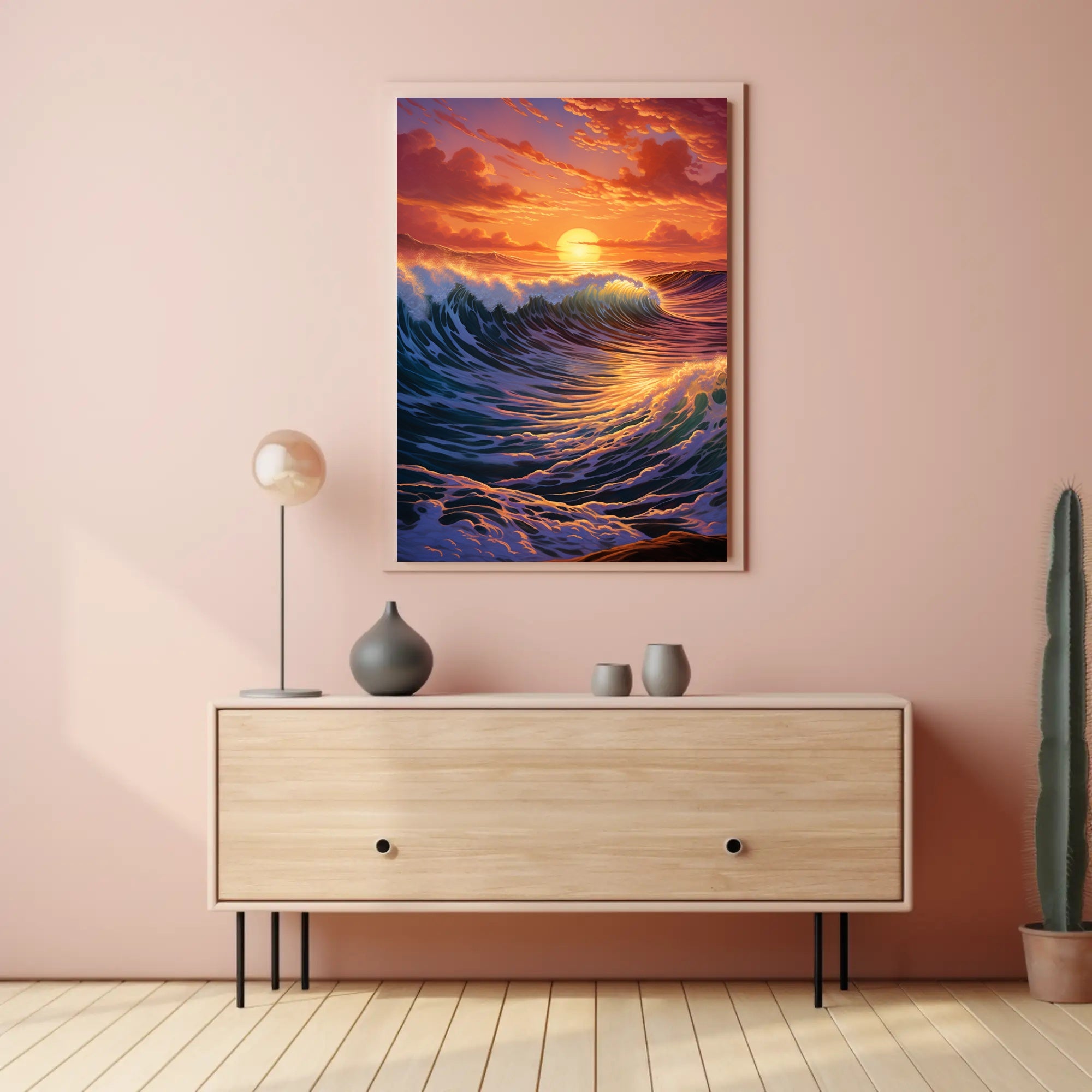 Sunset Waves Poster PosterGoat