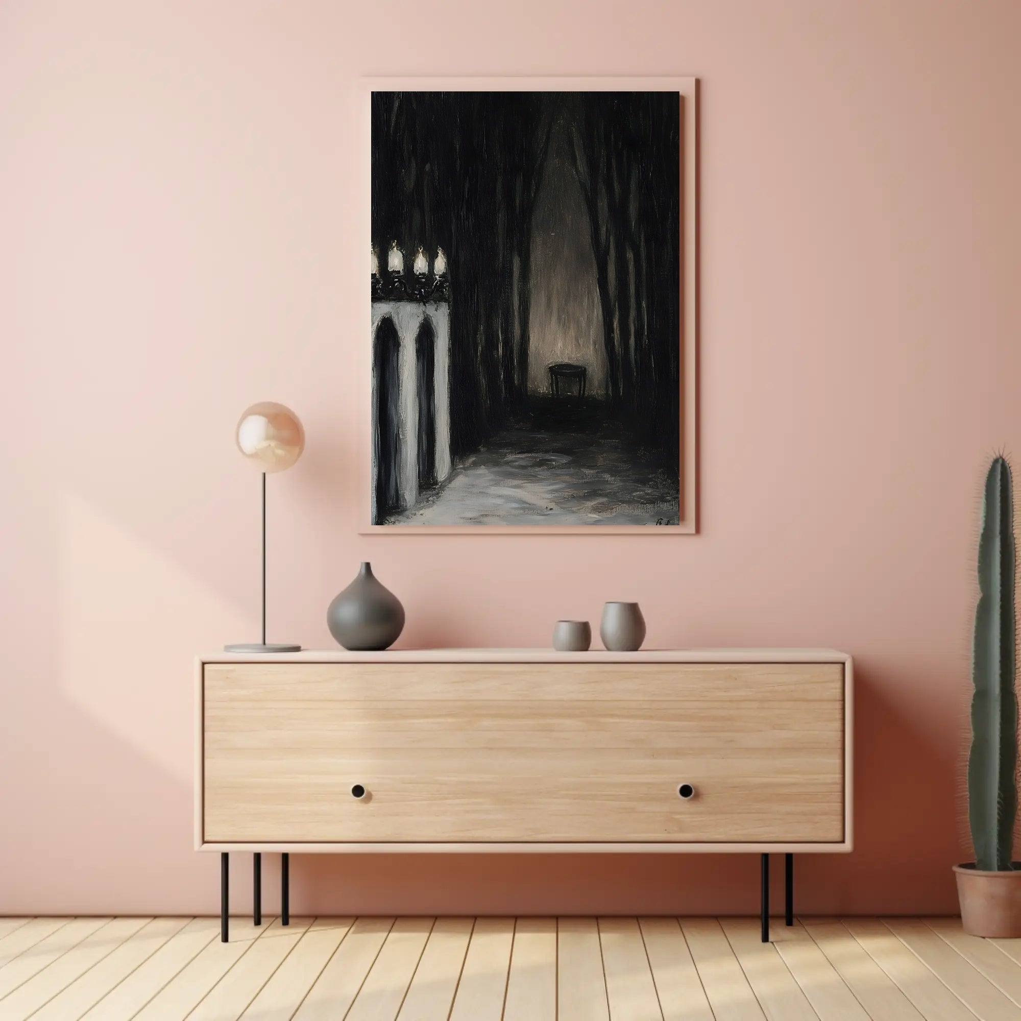Mysterious Gothic Chiaroscuro Art Print - Abstract or Artistic Poster PosterGoat