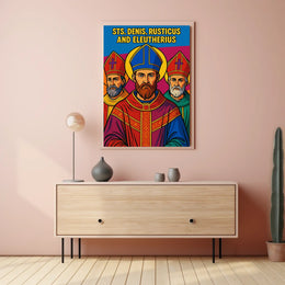 Saints Denis, Rusticus, and Eleutherius Poster