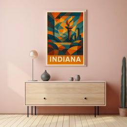 Indiana Abstract Tribute Abstract Poster