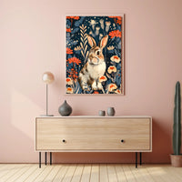 Enchanted Garden Rabbit William Morris Art Poster