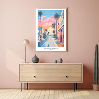 Venice Beach Sunset Poster PosterGoat