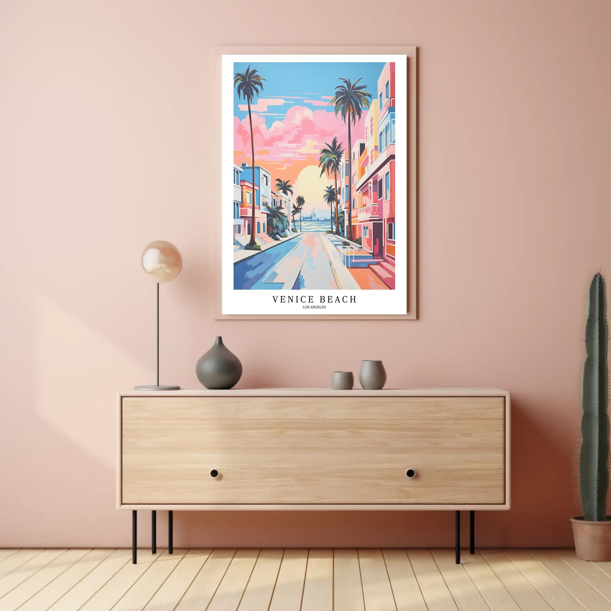 Venice Beach Sunset Poster PosterGoat