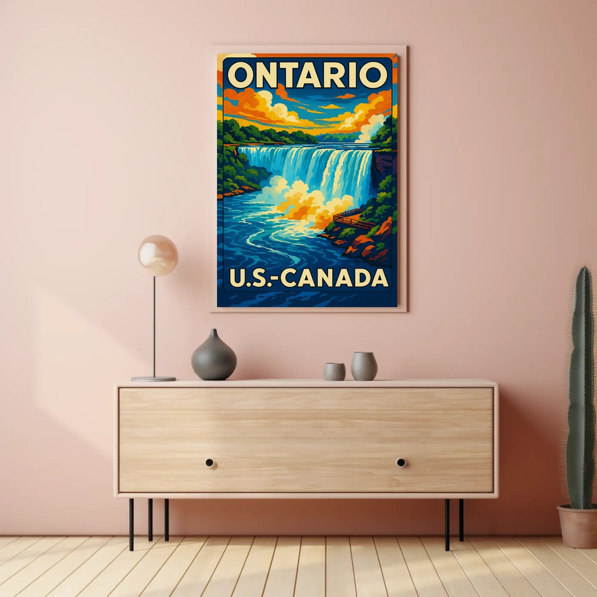 Ontario Canada United States Niagara Falls Poster