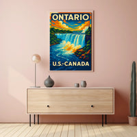 Ontario Canada United States Niagara Falls Poster