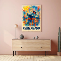 Long Beach Home Of The Queen Mary Poster