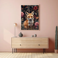 Fox in Floral Wonderland Poster Wall Art