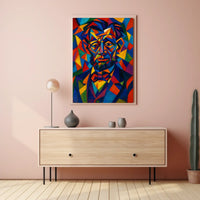 Geometric Portrait of a Leader Poster