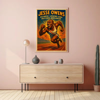 Olympic Sprinting Legend Vintage Motivational Poster