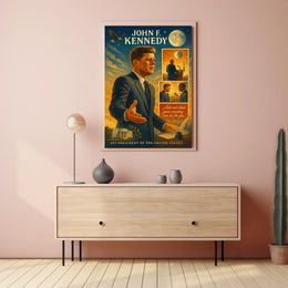 John F. Kennedy Inspirational Legacy Vintage Poster