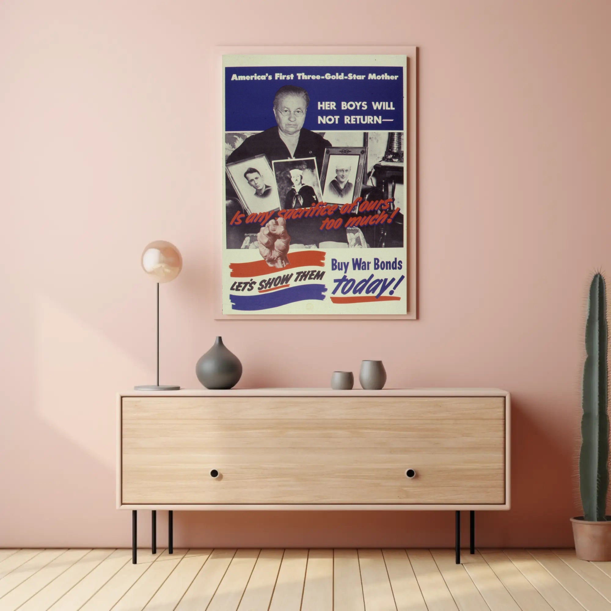 Sacrifice and Patriotism WWII Poster