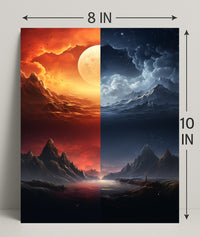 Dual Realms Day And Night Poster