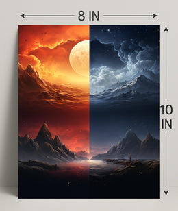 Dual Realms Day And Night Poster