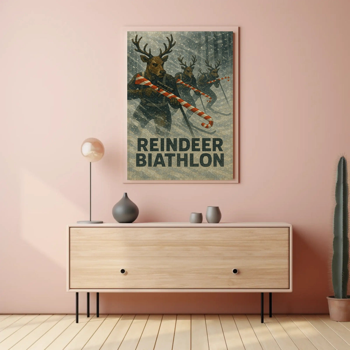 Reindeer Biathlon Poster