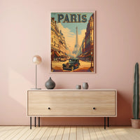 Vintage Paris Charm with Eiffel Tower Travel Poster