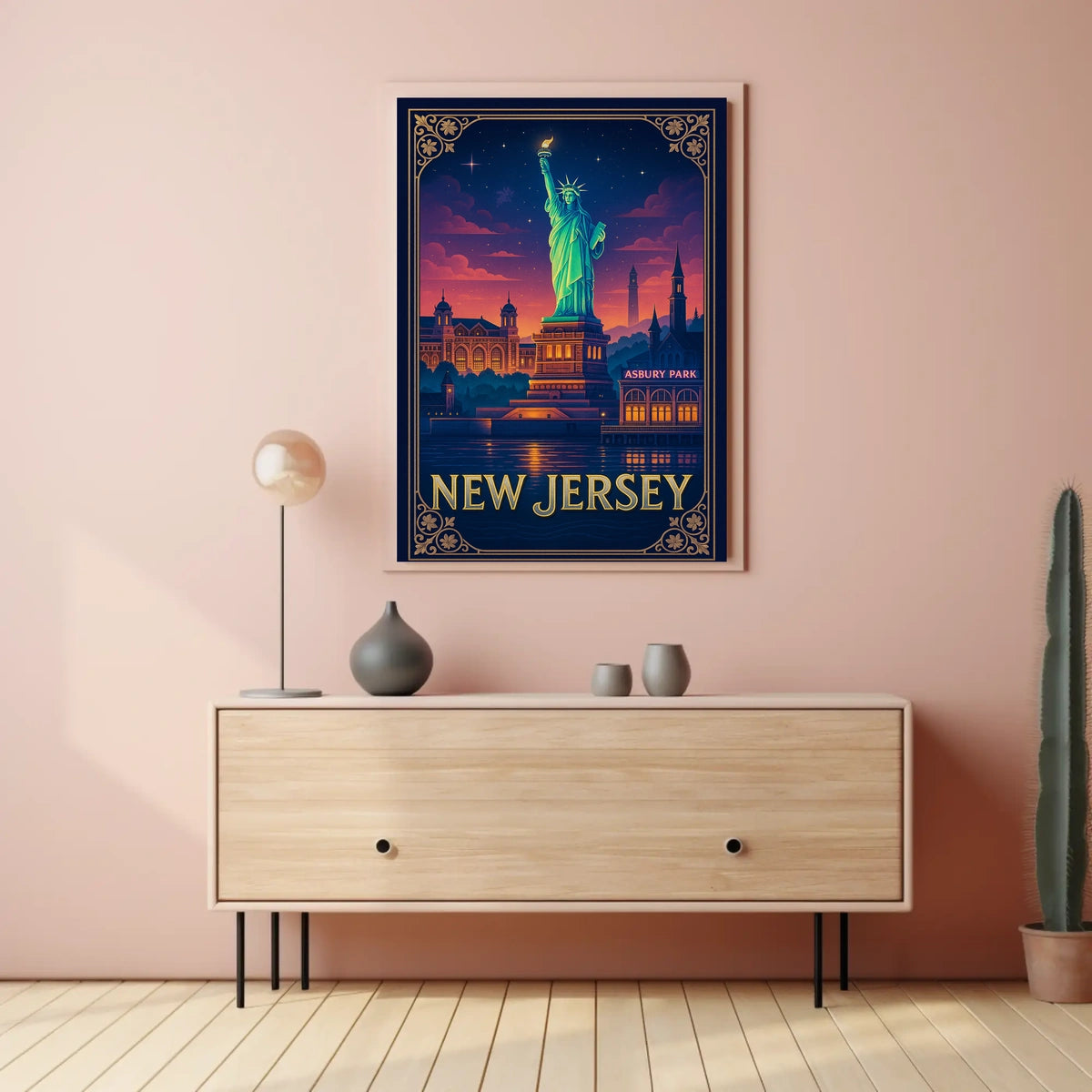 New Jersey Iconic Landmarks Poster