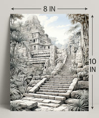 Ancient Temple In The Jungle Poster