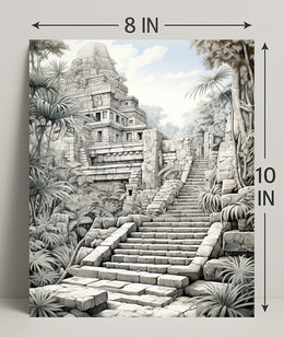 Ancient Temple In The Jungle Poster