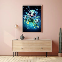 Underwater Adventure: Playful Sea Turtles Poster
