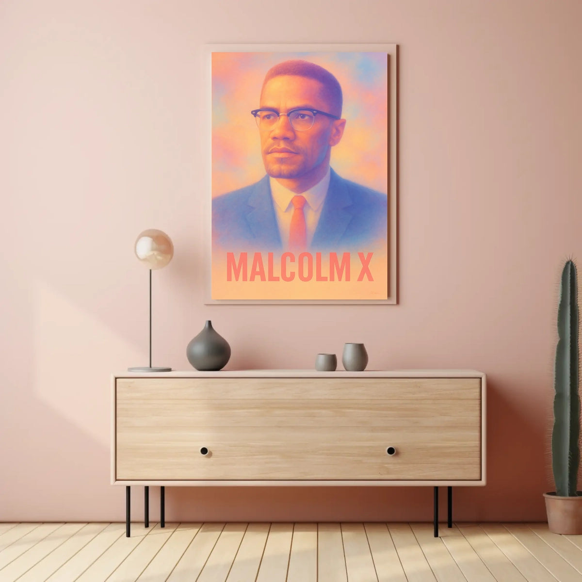 Malcolm X Portrait Poster