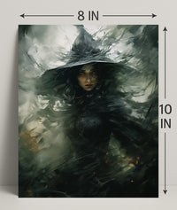 Enigmatic Witch In The Shadows Poster
