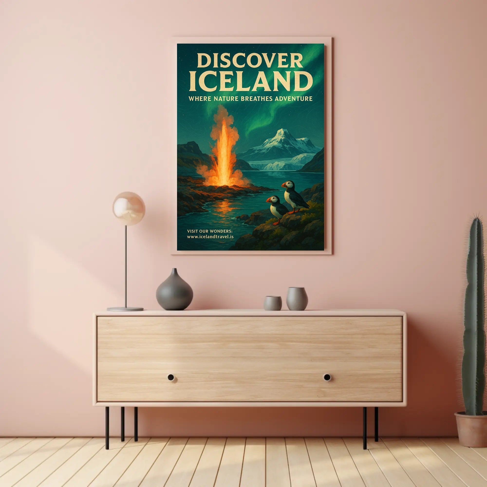 Discover Iceland Adventure Poster Art Print PosterGoat