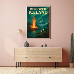 Discover Iceland Adventure Poster Art Print PosterGoat