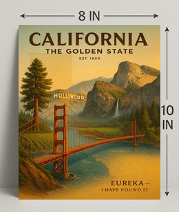 California The Golden State Poster PosterGoat