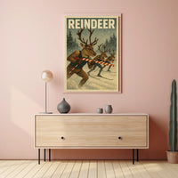 Reindeer Ski Team Poster
