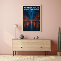 Minneapolis North Star Lights Poster