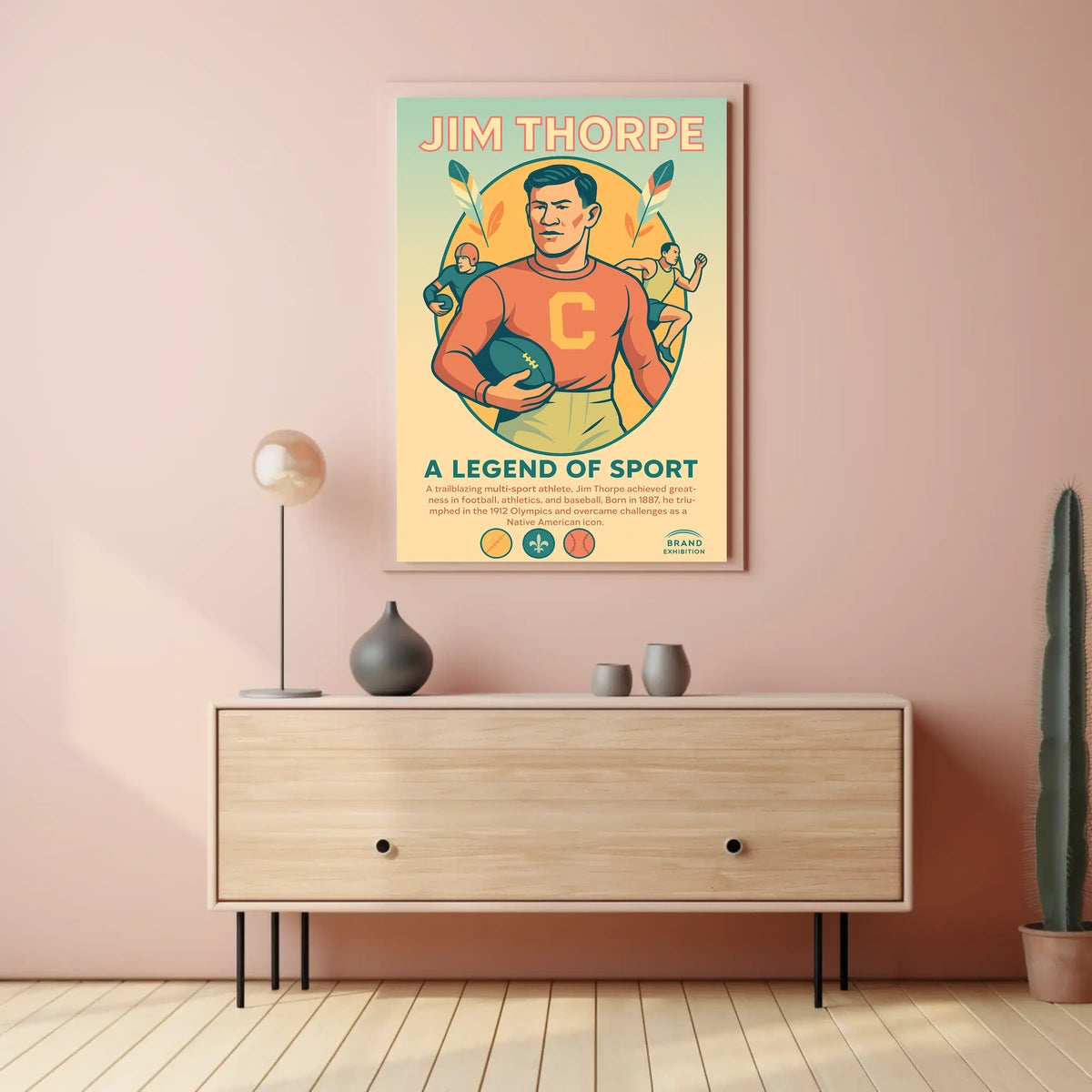 Jim Thorpe Iconic Sports Legend Poster