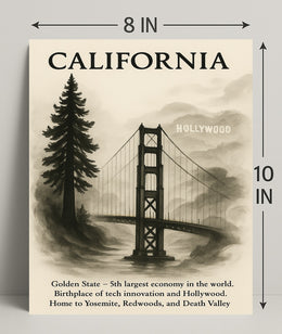 California The Golden State Poster PosterGoat
