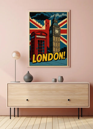 Lively London Landmarks: A Pop Culture Poster