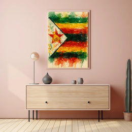 Zimbabwe Vivid Colors Collectors Art Poster