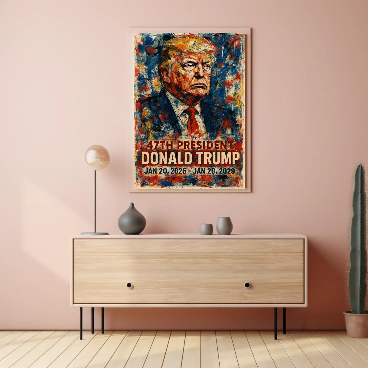 Patriotic Abstract Political Figure Art Poster 2025