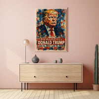 Patriotic Abstract Political Figure Art Poster 2025