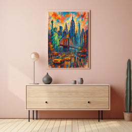 Vibrant Cityscape New York in Colors