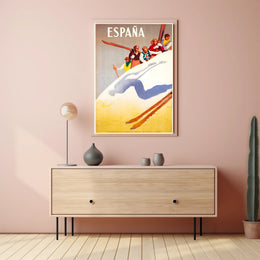 Skiing Adventures in Spain Poster PosterGoat