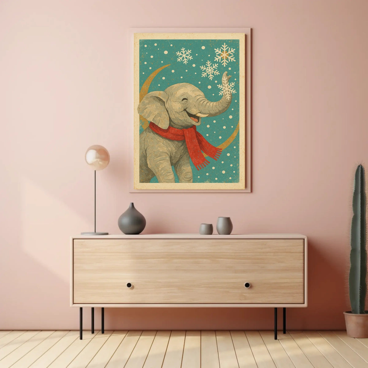 Winter Wonderland Elephant Poster