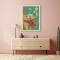 Winter Wonderland Elephant Poster