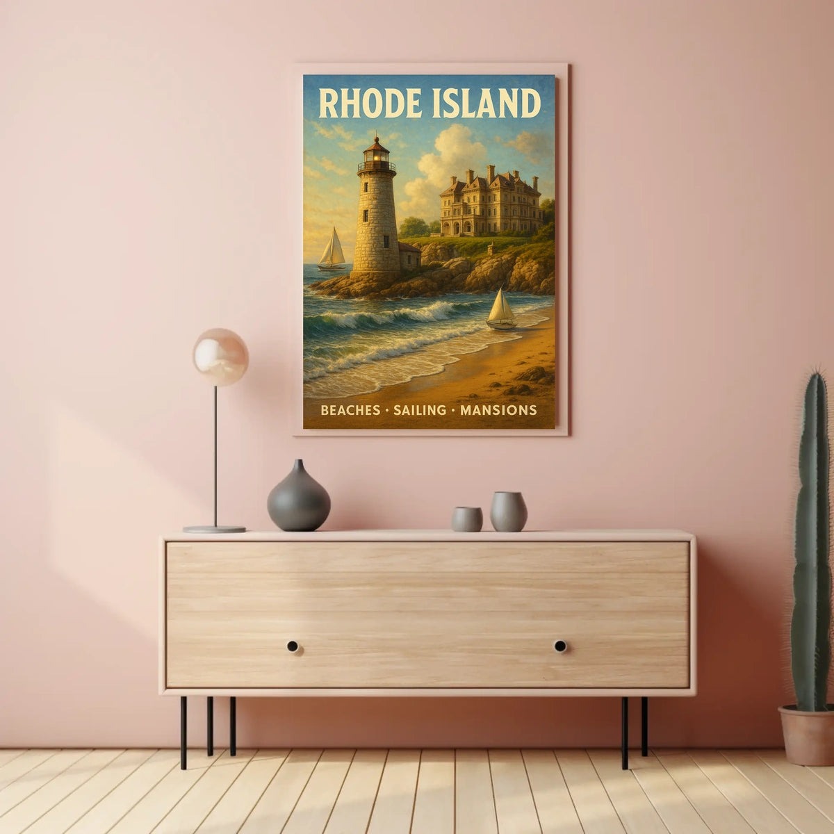 Rhode Island Coastal Charm Poster