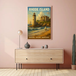 Rhode Island Coastal Charm Poster