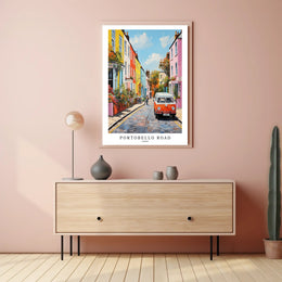 Portobello Road London Urban Charm Cityscape Poster PosterGoat