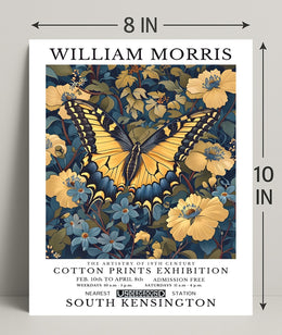 William Morris Butterfly and Floral Heritage Artistic Poster