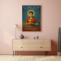 St. Carlo Acutis The Saint of the Digital Age Poster