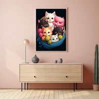 Basket Of Kittens Poster