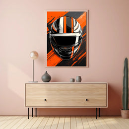 Racing Helmet Dynamic Design Sports Poster